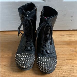 Steve Madden Leather Studded Boots